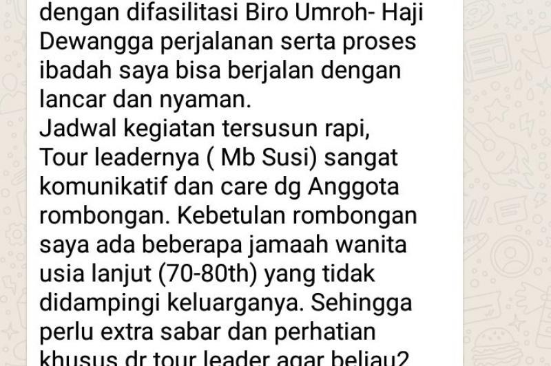 Testimoni Jamaah Umroh Dewangga Jogja